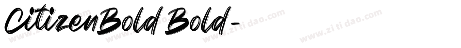 CitizenBold Bold字体转换